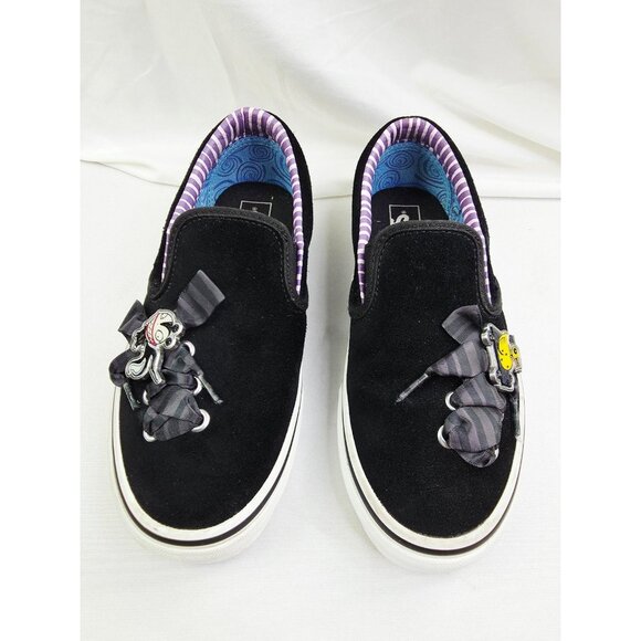 Vans Size 5.5 Womens The Nightmare Before Christmas Haunted Toys Black Slip On - Picture 1 of 12